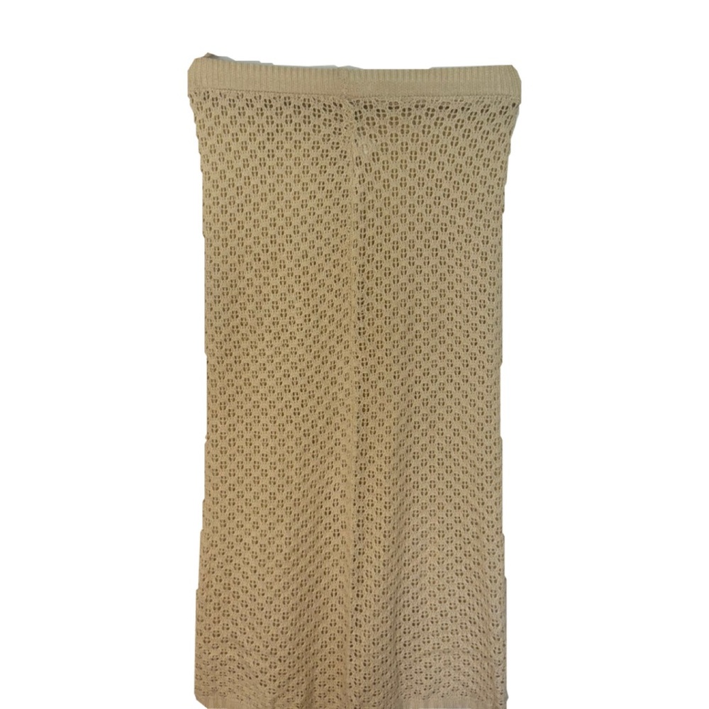Cream Crochet Knit Skirt